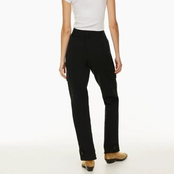 Aritzia Wilfred Free | Modern Cargo Pant- Black High Waist Cargo Pant- Size 4 - Picture 3 of 16